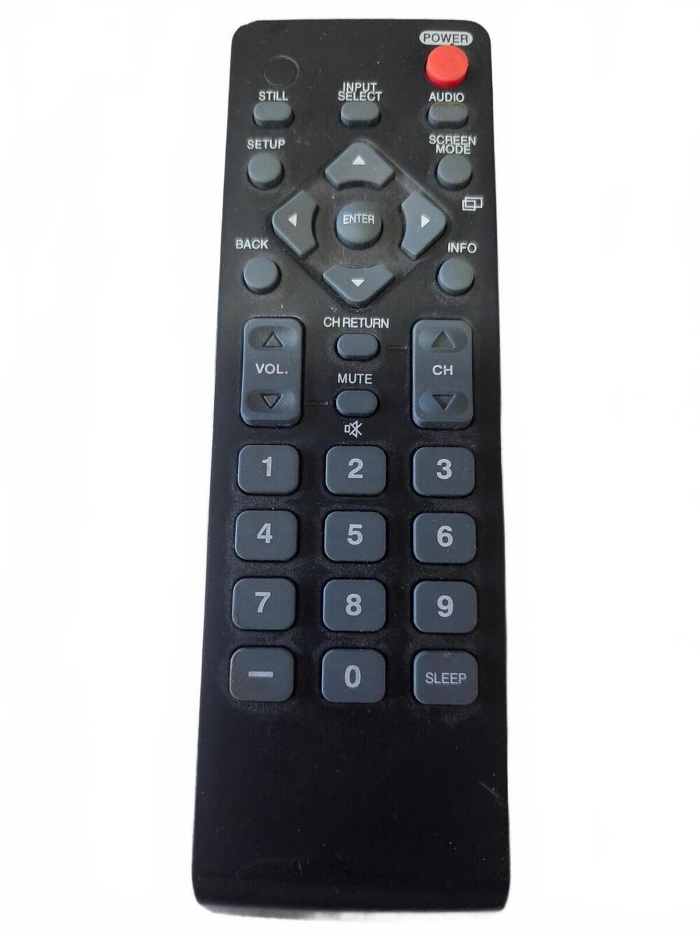 Black numeric TV remote control